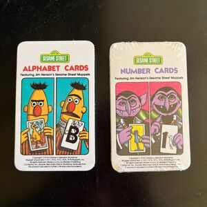 vintage 1978 New Sesame Street- open mint Alphabet cards and sealed Number cards